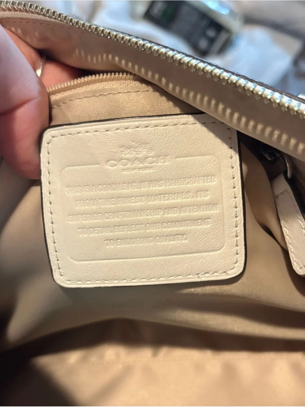 COACH White Leather bag